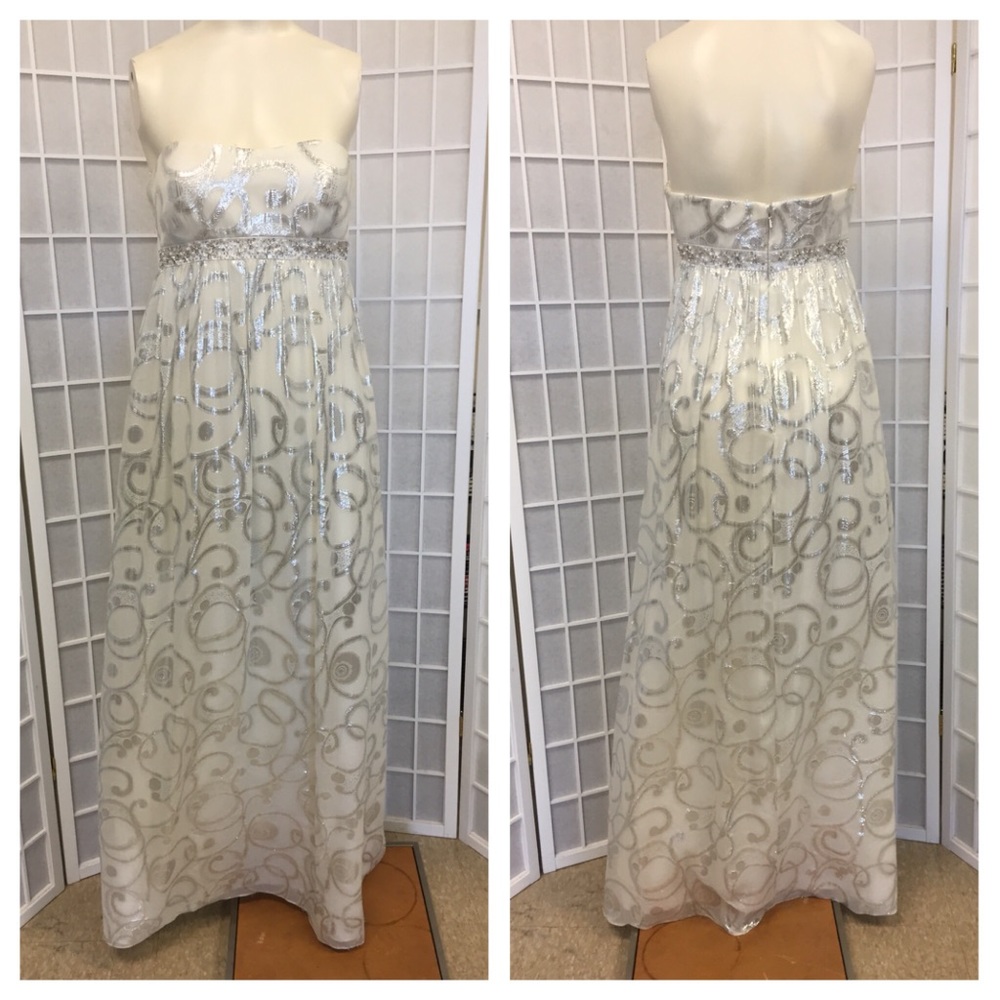 Agua Woman Cocktail Dress white marfil yvory Sz 8